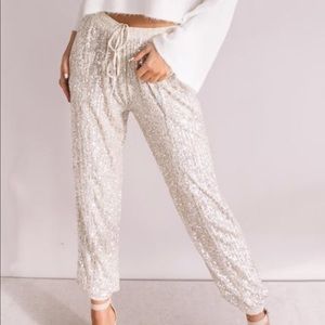 Sequin Joggers size small